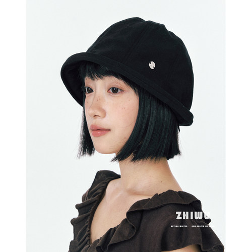 知雾日系休闲风卷边渔夫帽女