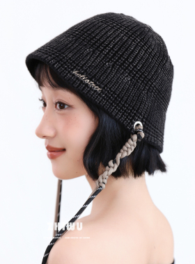 知雾小众设计感绳结包头帽女