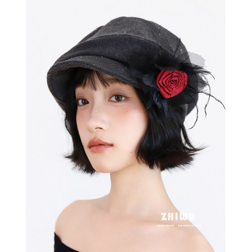知雾暗黑哥特风贝雷帽女