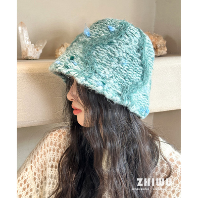小众设计！保暖针织毛线帽女