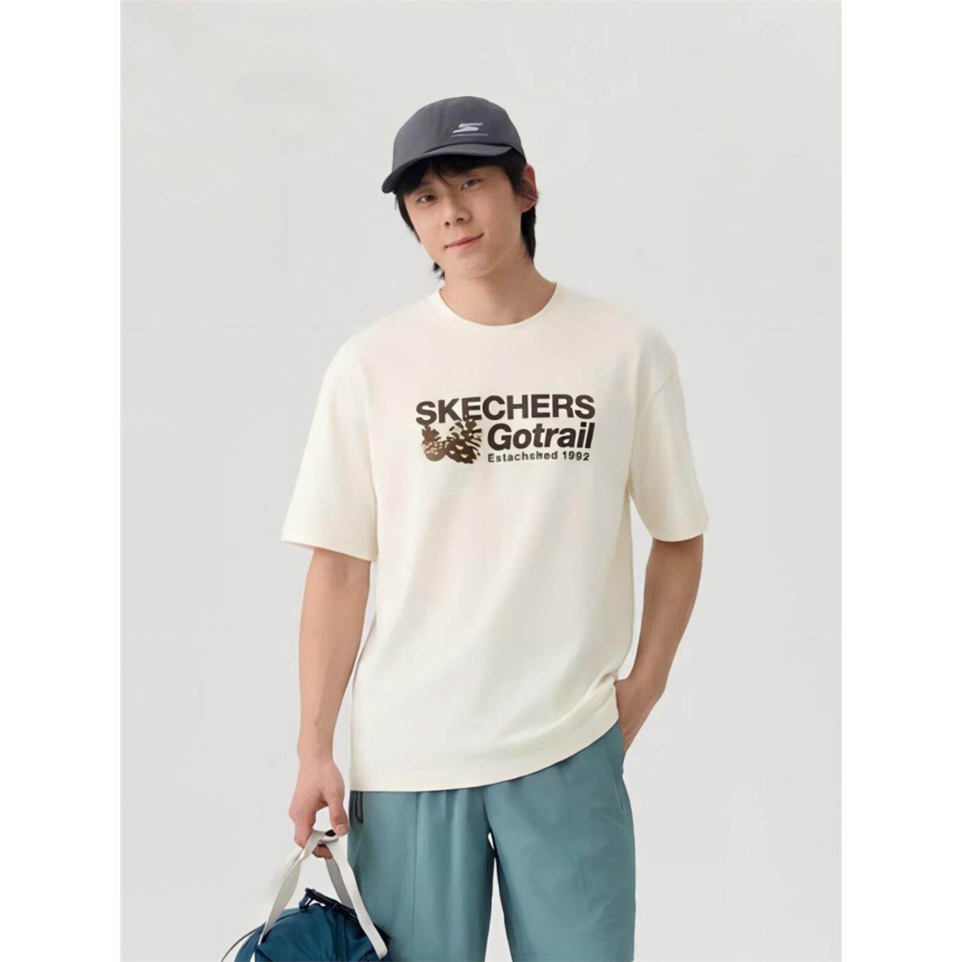 Skechers斯凯奇2026新款男女款春夏季抗菌针织短袖T恤衫P226U076