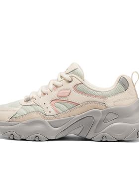 Skechers斯凯奇2026新款女士轻质舒适休闲绑带厚底老爹鞋150830