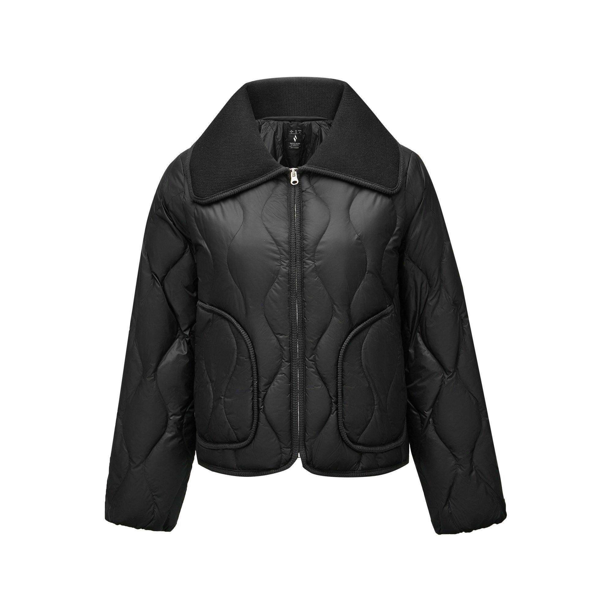 Skechers斯凯奇女士秋冬款舒适时尚梭织短款羽绒服外套L424W180