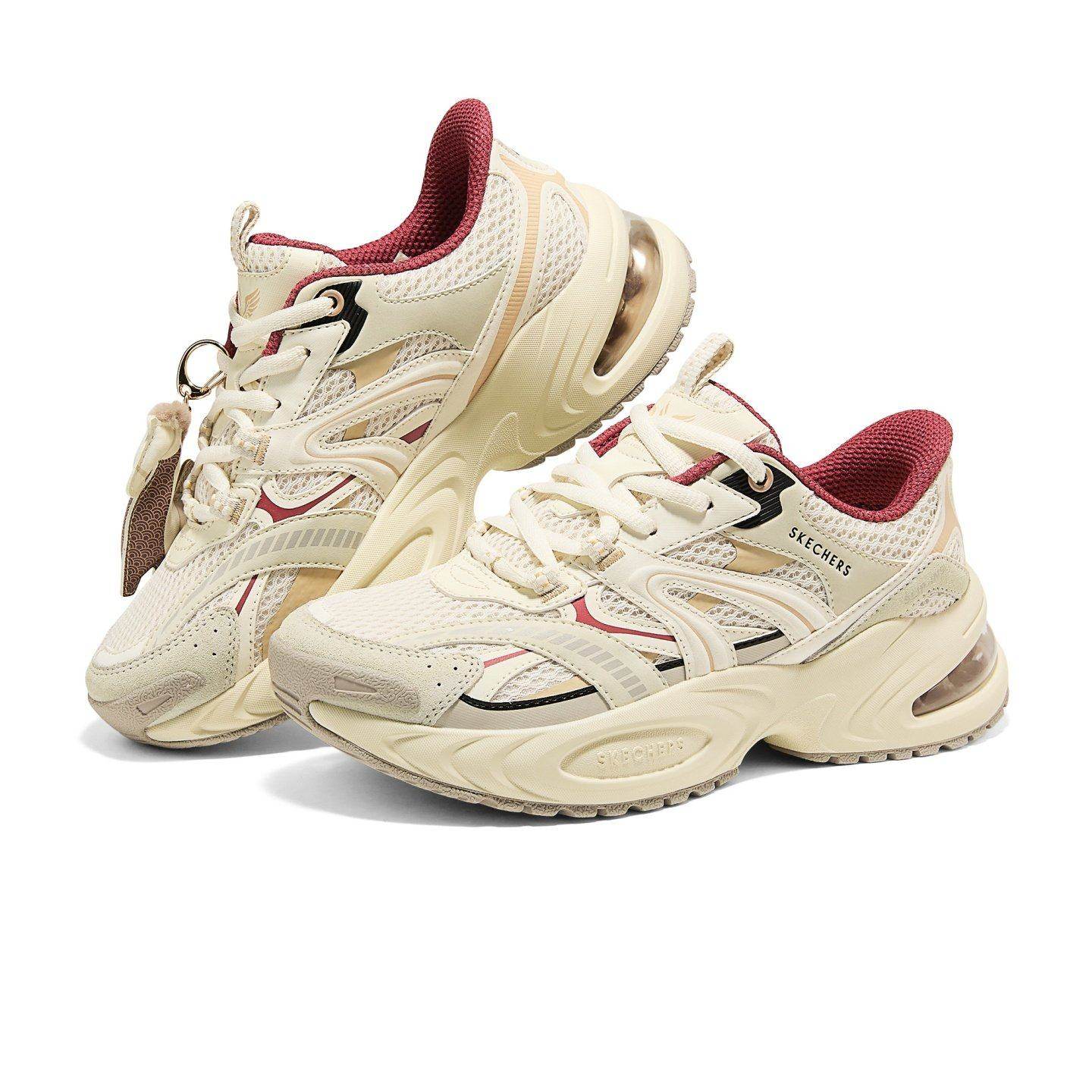 Skechers斯凯奇2026新年女士800032男士802028休闲运动绑带老爹鞋