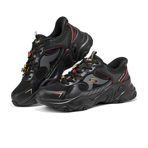 Skechers斯凯奇新年款男子新款时尚舒适缓震闪穿休闲老爹鞋802030