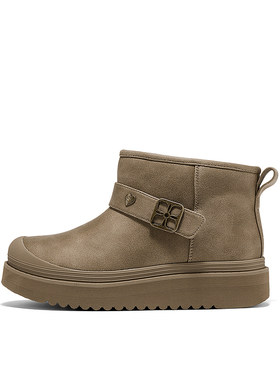 Skechers斯凯奇女子秋冬保暖加绒一脚蹬短筒靴子棉鞋雪地靴114624