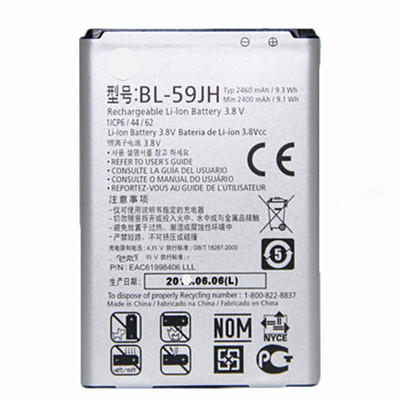 zol LG F5 F3 VS870 Lucid2 P703 P715手机电池 BL-59JH电板座充