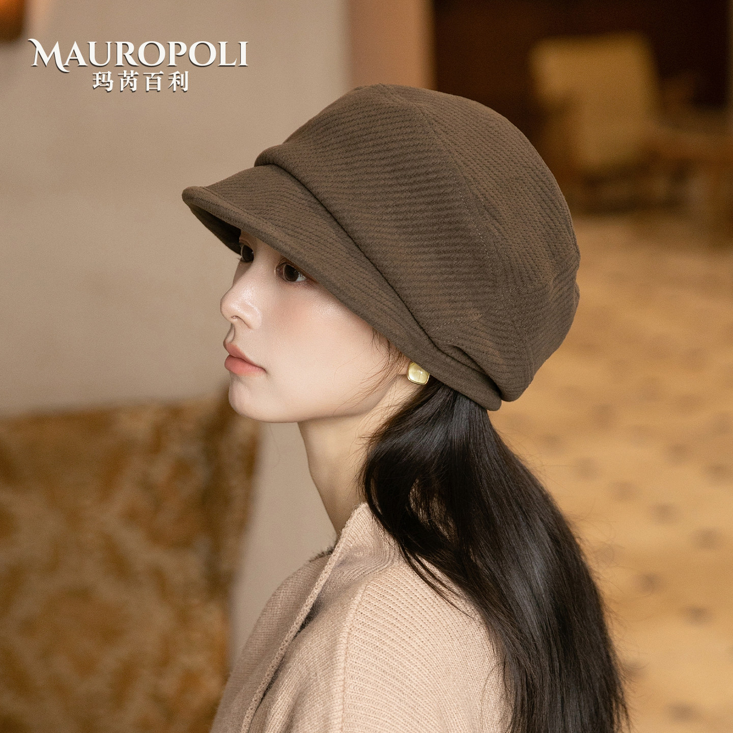 日系卷边显脸小渔夫帽新款盆帽