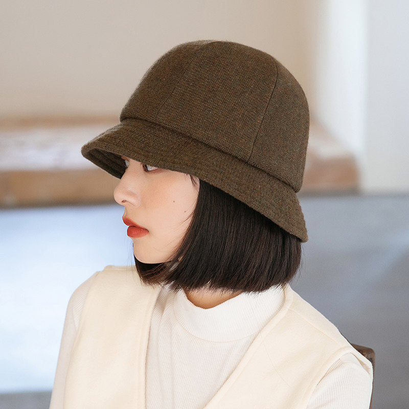 羊毛渔夫帽女秋冬日系文艺百搭