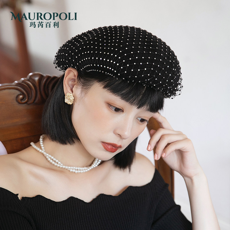 MauroPoli贝雷帽休闲女秋冬