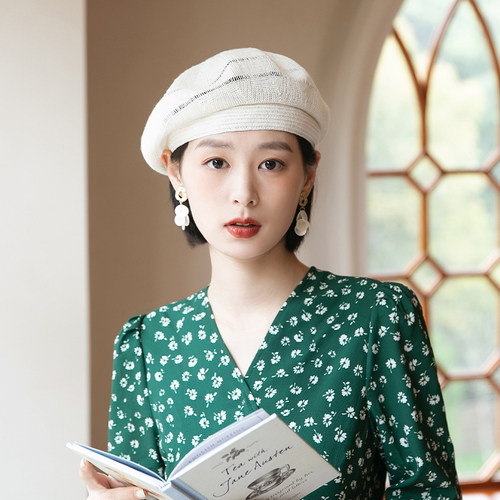 贝雷帽夏季女日系时尚镂空