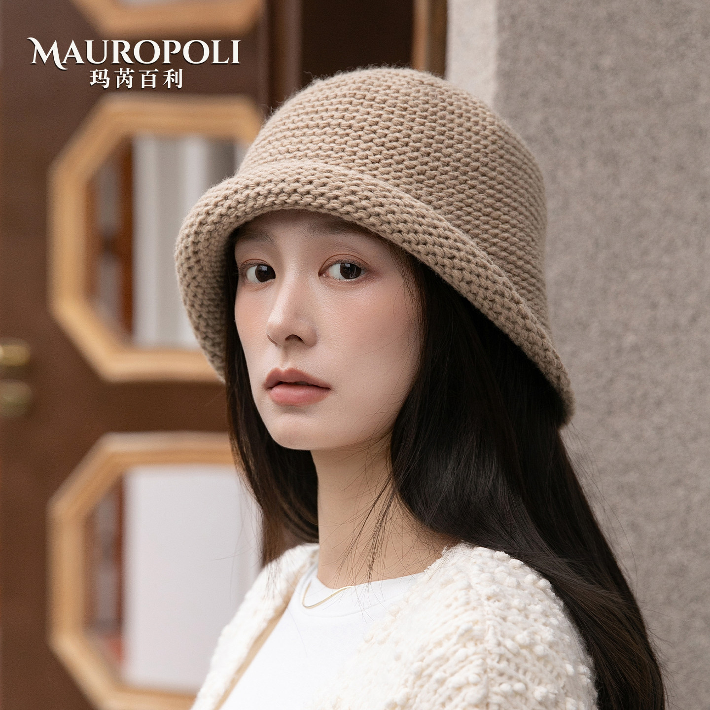 日系针织渔夫帽女保暖显脸小盆帽