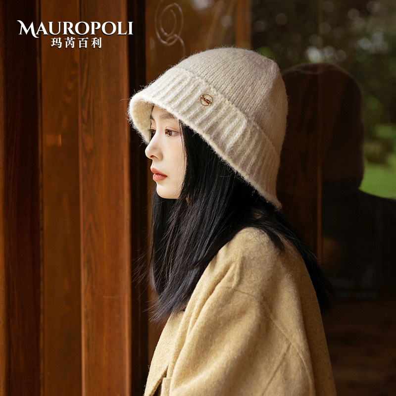 毛线帽女秋冬针织保暖套头帽冷帽