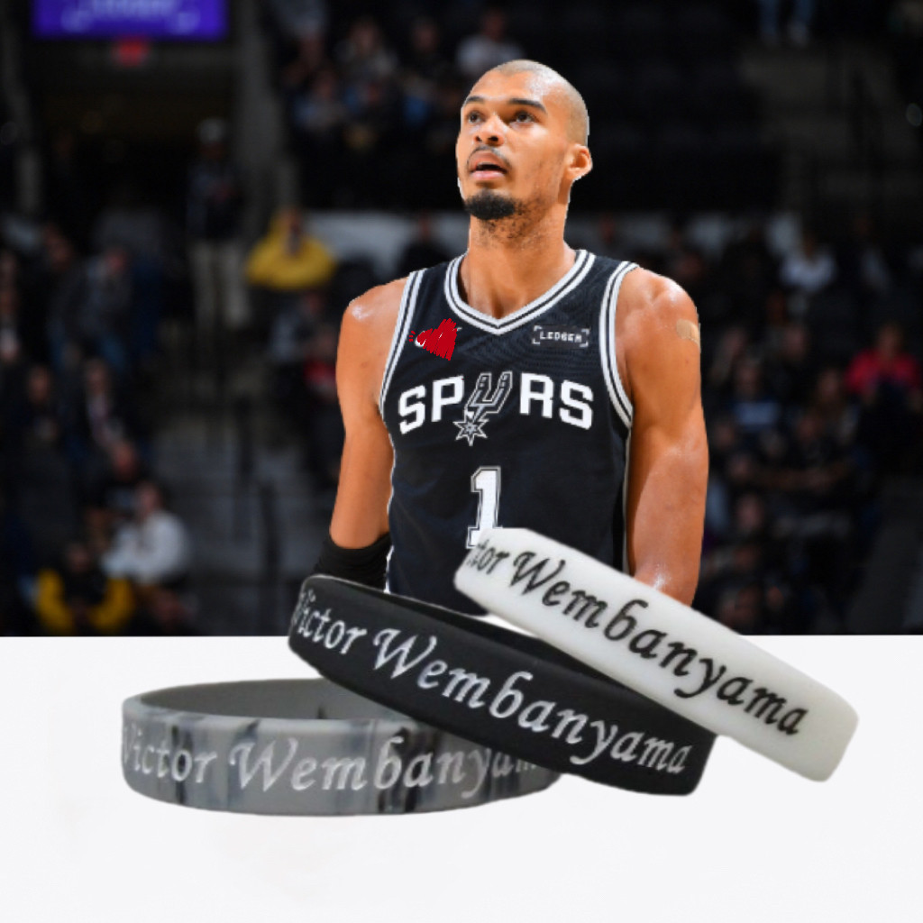 文班亚马手环1号马刺队外星人文比签名运动腕带光头高僧NBA篮球