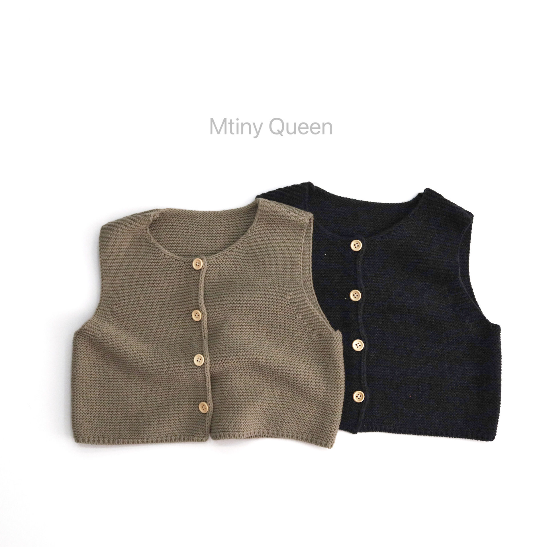 文艺男童马甲上衣森系女宝宝无袖针织衫中小童纯色背心毛衣穿搭