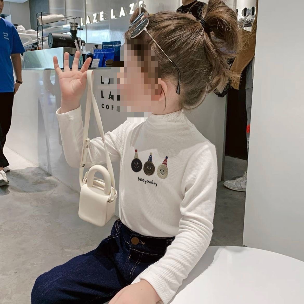 女童2026秋冬款加厚卫衣女大童冬装新款时尚字母印花双面德绒打底