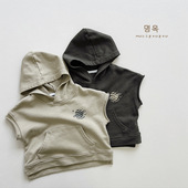 休闲套头卫衣背心潮童装 男童外套女童马甲2026春秋新款 儿童美式