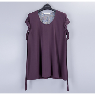 N怡X奢侈大牌女装折扣专柜正品3280时尚重磅真丝桑蚕丝包肩上衣夏