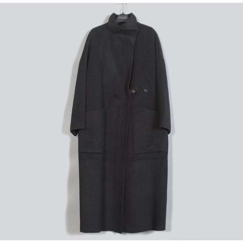 MAV高端羊绒品牌专柜价23800冬宽松简约100%骆驼绒立领双面呢大衣