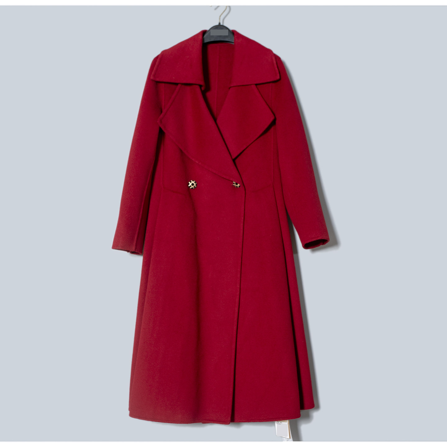 MAV高端羊绒品牌专柜折扣16888时尚修身山羊绒羊毛中长双面呢大衣