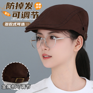 快餐服务员帽子快餐店员帽服务员工作帽汉堡王工帽子定制logo刺绣
