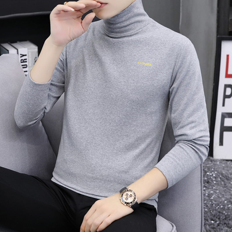 男士高领打底衫纯棉厚款舒适防寒
