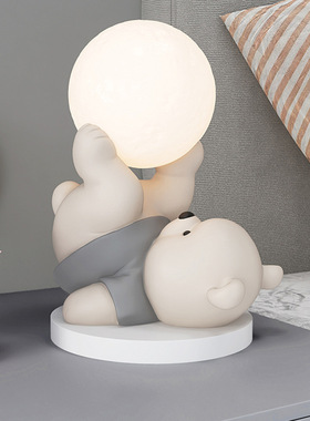 熊床头电视柜摆件家居饰品客厅桌面卧室小夜灯送女生闺蜜生日礼物