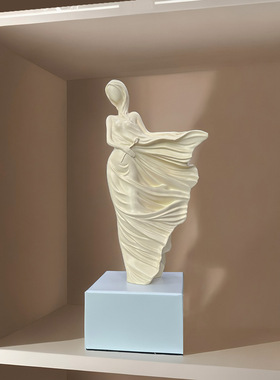 现代抽象艺术摆件高级玄关客厅电视柜饰品透明树脂人物雕塑艺术品