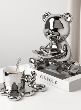 陶瓷电镀花瓶轻奢装饰摆件