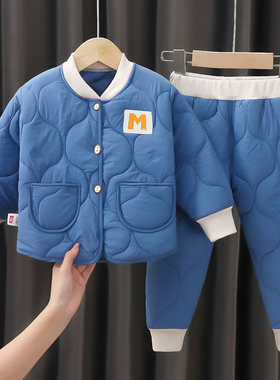 1-5岁儿童棉服套装保暖两件套