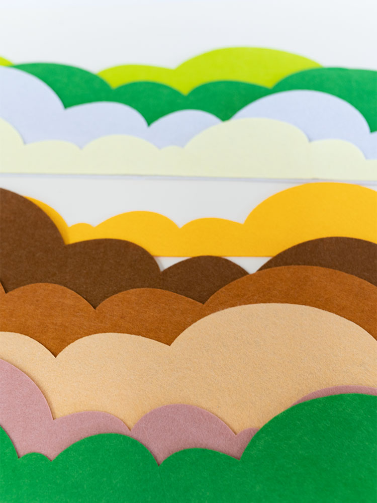 幼儿园环创毛毡莫兰迪栏杆