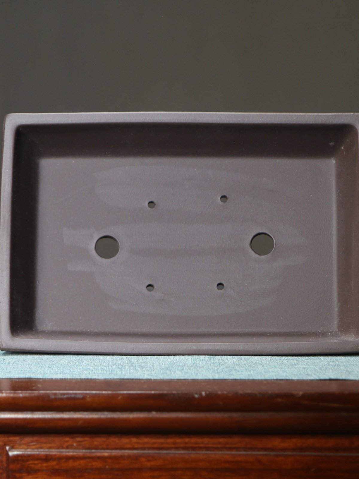 紫砂花盆长方形浅盆四方盆景盆马槽盆王飞制陶觅陶乡桌面盆栽