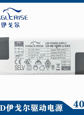 EAGLERISE伊戈尔LED驱动电源恒流变压器40W镇流器Driver12W筒射灯