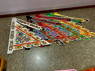 台版高档令旗龙旗三角旗双面绣五色龙旗神轿旗五方旗神明用品