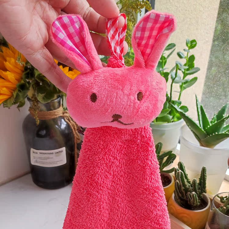 小兔子儿童玩具毛巾口水巾宝宝抓握儿童节安抚娃娃方巾擦脸巾