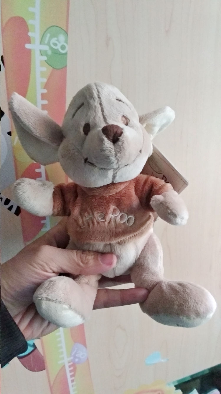 Disney迪士尼袋鼠小豆毛绒玩具正