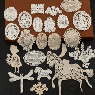 布艺装 DIY手工服装 饰辅料 质感厚补丁贴 全棉水溶蕾丝镂空布贴