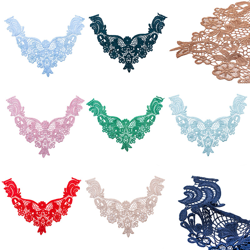 镂空彩色涤纶刺绣蕾丝假领子 DIY服装花边装饰辅料,居家布艺,花边,淘宝优惠券,粉丝福利购,淘宝优惠卷