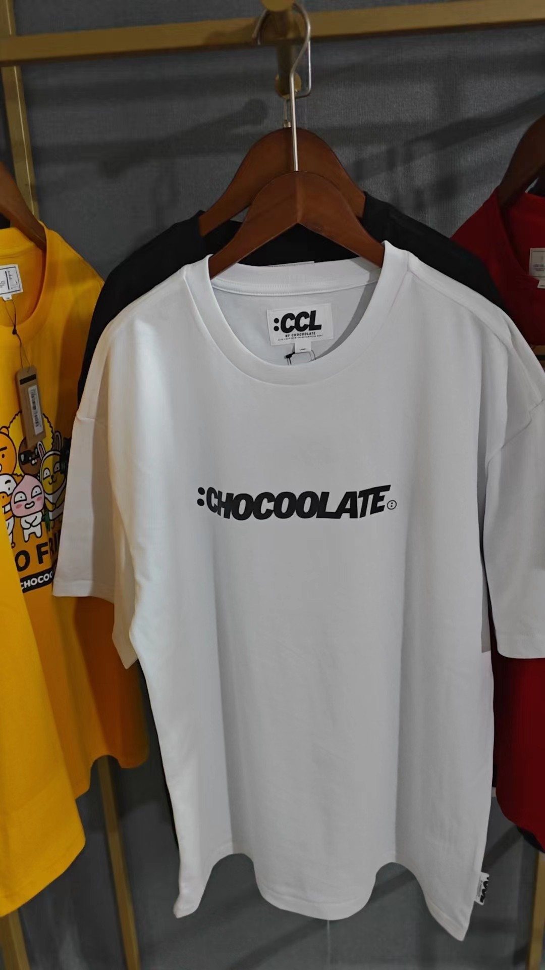 CHOCOOLATE男2024夏季新品时尚潮流半袖短袖t恤纯棉宽松圆领衫