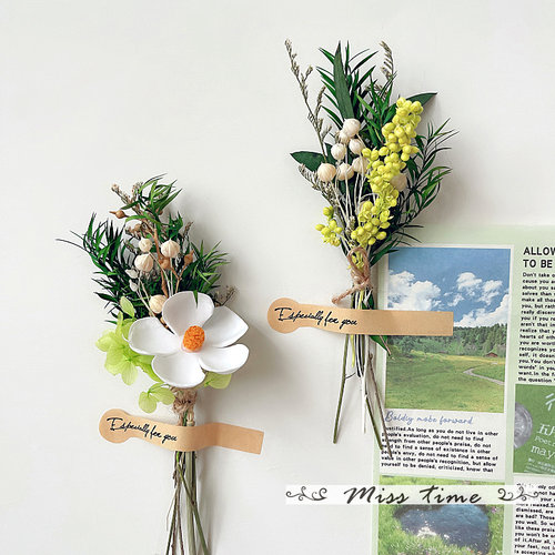 自然风干迷你小花束玫瑰干花