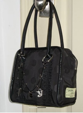 韩国小众yeomim波点托特包新款时尚百搭单肩包手提包黑色方包