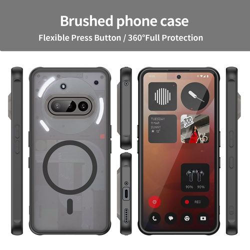 适用Nothing Phone3A手机壳Phone3APro保护套外壳肤感磁吸PC+TPU防摔透明壳创意新款magsafe车载超薄网红磨砂