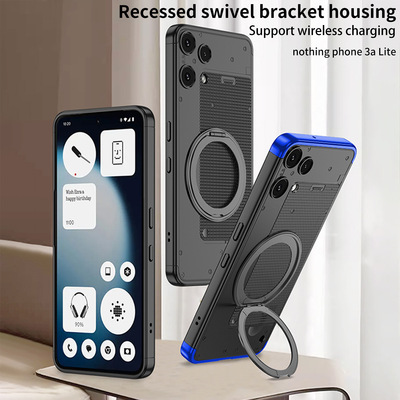 适用nothing phone 3A lite手机壳新款nothingphone3A气囊防摔高级lite保护壳透明磁吸支架外壳硅胶防滑磨砂