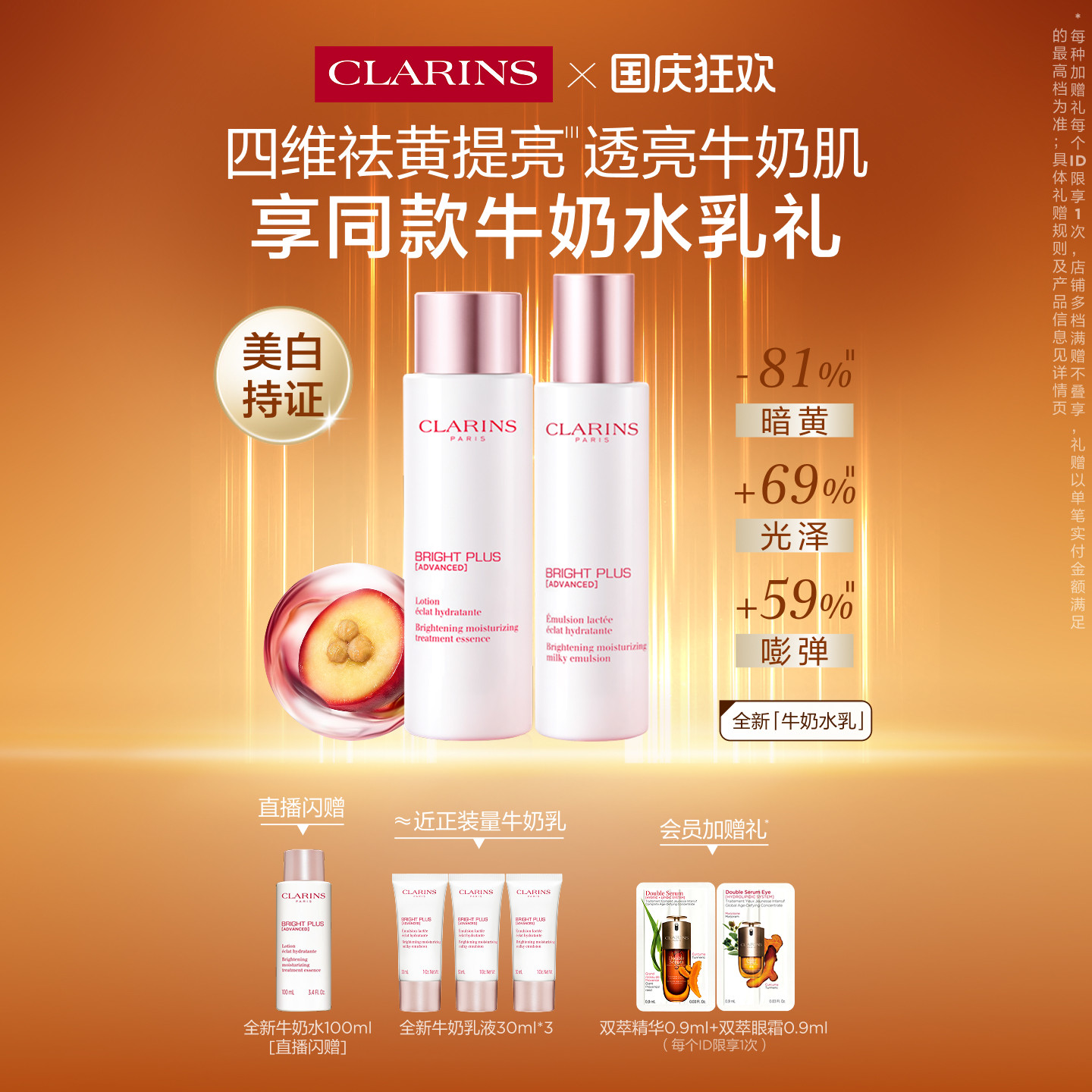 娇韵诗牛奶水乳套装祛黄提亮图片