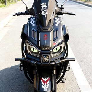 适用台铃火眼机甲3封神电动车立体影龙装饰夜光眼睛贴纸改装配件