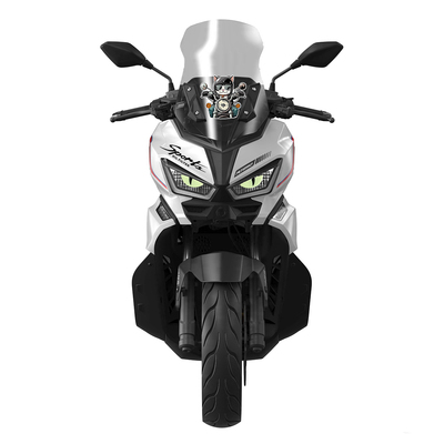 适用于赛科龙RT250踏板个性车头拉花改装饰夜光眼睛风挡防水贴纸