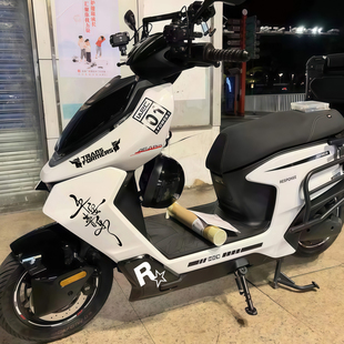 适用极核AE5/AE5ipro/AE7改装个性版画贴纸车身立体仿真桃花装饰