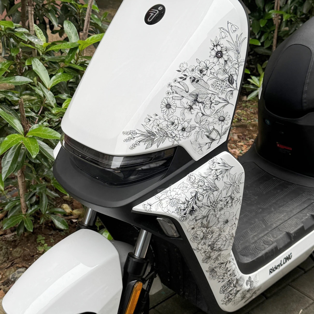 适用九号M95c85cN90E100200PNzMzMIX车头繁花百花齐放烫金DIY贴纸,摩托车/装备/配件,贴纸/贴膜,淘宝优惠券,粉丝福利购,淘宝优惠卷