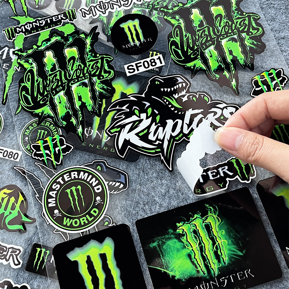 汽车贴纸魔爪车贴摩托车贴画鬼火头盔装饰划痕遮挡遮盖电动车贴花