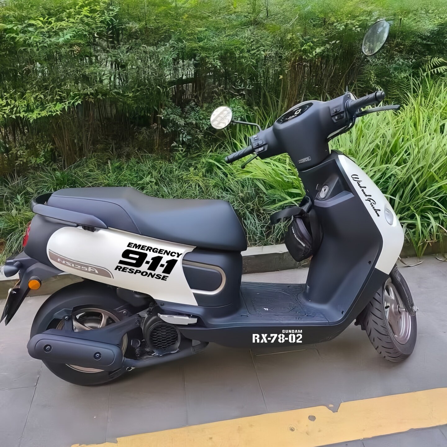 适用于新大洲本田NS125A车身911贴纸拉花改装饰配件反光防水贴画